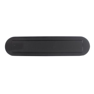Intersteel Oval letter box with flap & rain edge from Intersteel - black