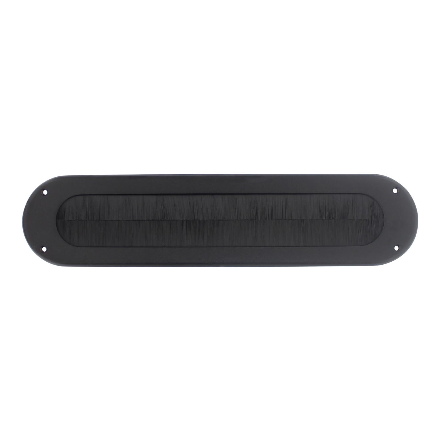 Intersteel ovale tocht tochtwering 340x80mm - zwart
