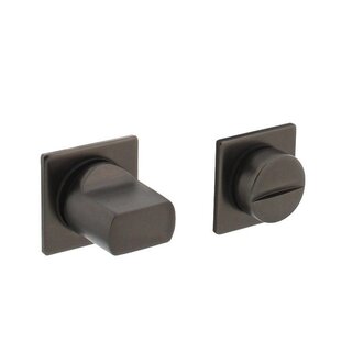 Intersteel Ensemble WC autocollant carré 30x30x2,5 mm - gris anthracite
