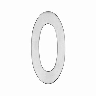 Intersteel Numéro de maison Intersteel '0' - acier inoxydable brossé