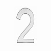 Intersteel Intersteel huisnummer '2' - RVS geborsteld