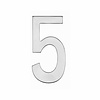 Intersteel Intersteel huisnummer '5' - RVS geborsteld