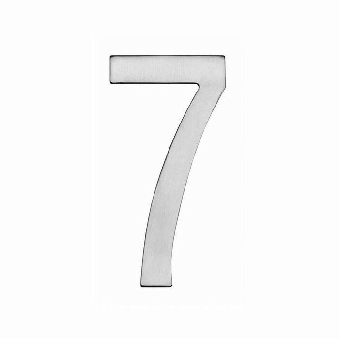 Intersteel Intersteel house number '7' 150 mm high - brushed stainless steel