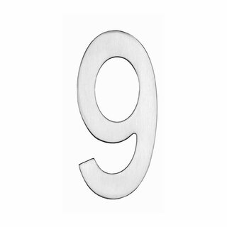 Intersteel Numéro de maison Intersteel '9' - acier inoxydable brossé