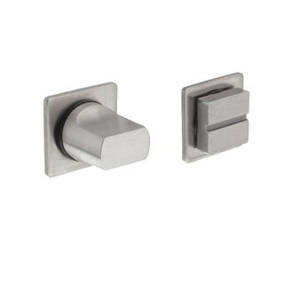 Intersteel Vierkant zelfklevend WC  garnituur 30x30x2,5 mm - RVS geborsteld