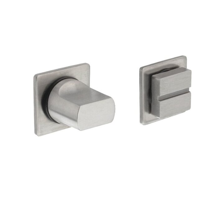 Intersteel Intersteel vierkant zelfklevend WC/badkamer  garnituur 30x30x2,5 mm - RVS geborsteld