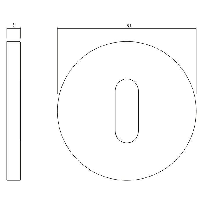 Olivari 1 Olivari Rosette rund mit Schlüsselloch - bronze matt Titan PVD