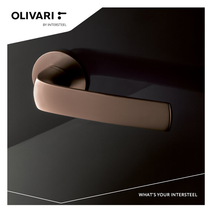 Olivari Olivari deurkruk DIVA op rond rozet - brons mat titaan PVD