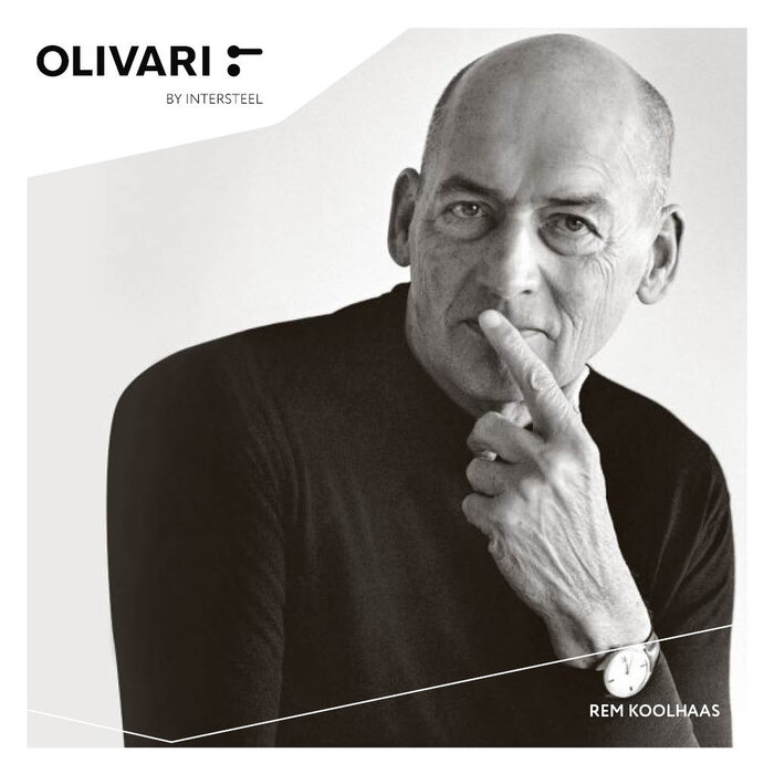 Olivari Olivari door handle OPEN on round rosette - anthracite matt titanium PVD