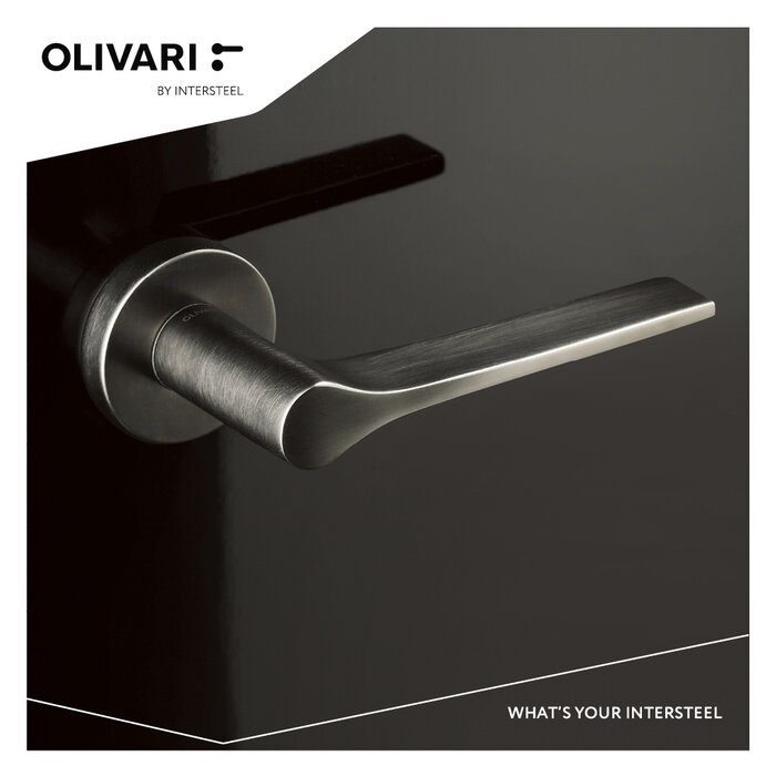 Olivari Olivari door handle Lama L on rosette stainless steel matt titanium PVD without key plates