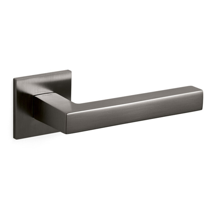 Olivari Olivari door handle ABC on square rosette - anthracite matt titanium PVD