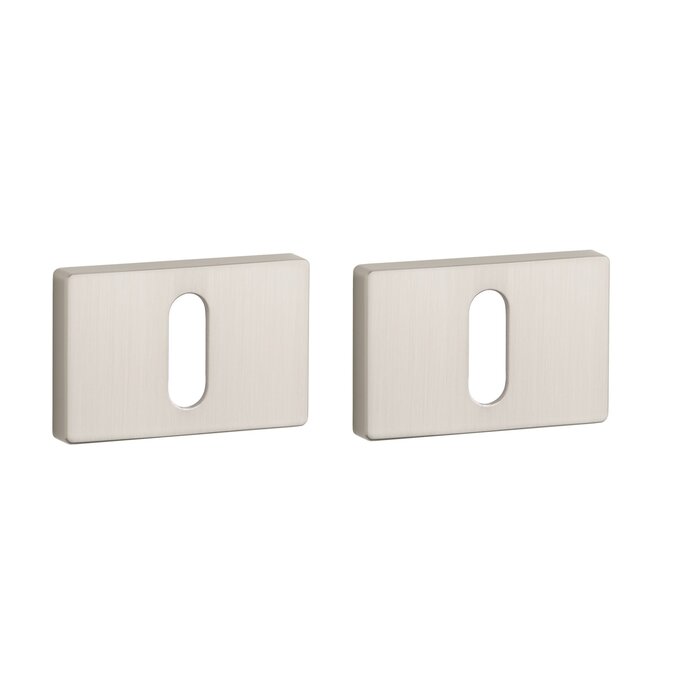Aprile Porte-clés rectangulaires Aprile 50x33 mm - nickel mat
