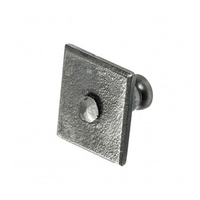 HALCO HALCÖ square furniture knob Q St. Moritz - Raw steel