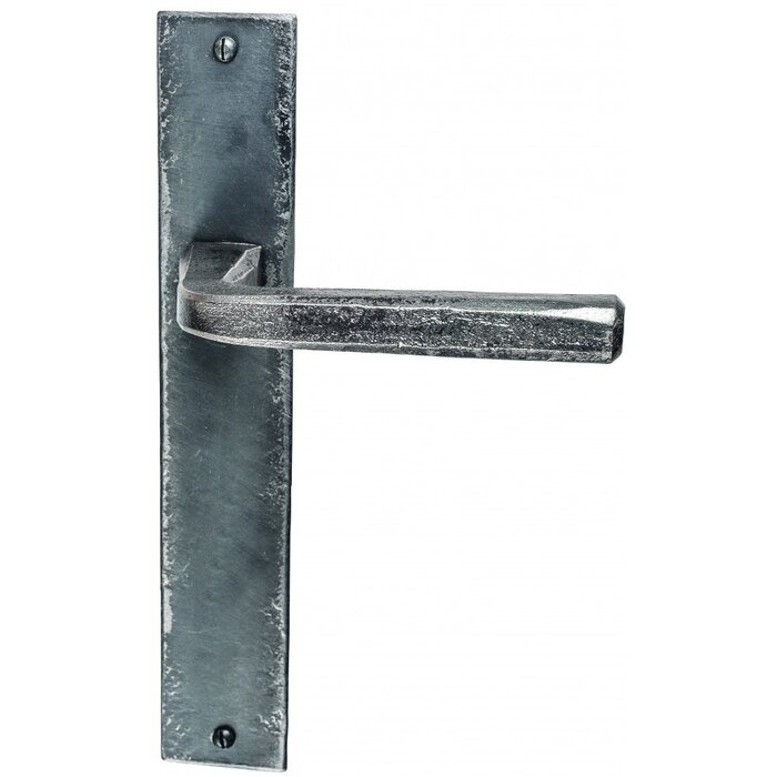 HALCO Poignées de porte HALCÖ St. Moritz sur blason - Acier brut