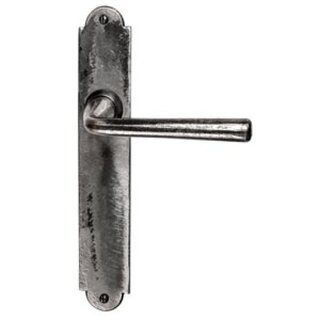 HALCO HALCÖ door handles Obertauern on plate - Raw steel