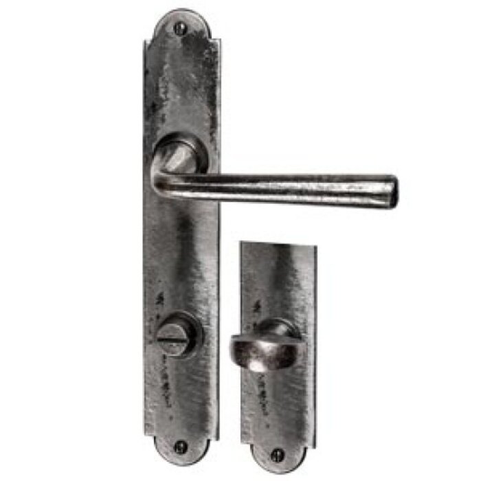 HALCO HALCÖ door handles Obertauern on plate - Raw steel