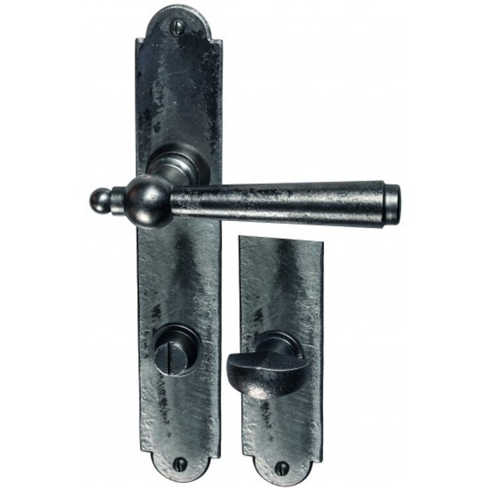 HALCO HALCÖ door handles Kaprun on shield - Raw steel