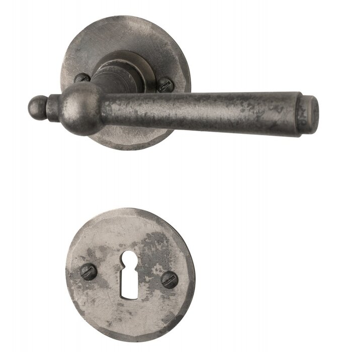 HALCO Poignées de porte HALCÖ Kaprun sur rosace ronde - Acier brut