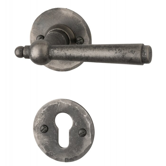 HALCO Poignées de porte HALCÖ Kaprun sur rosace ronde - Acier brut