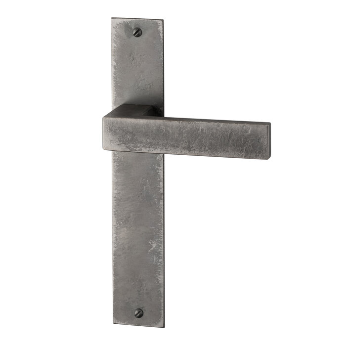 HALCO Poignées de porte HALCÖ Lech sur bouclier - Acier brut