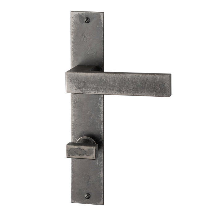 HALCO Poignées de porte HALCÖ Lech sur bouclier - Acier brut