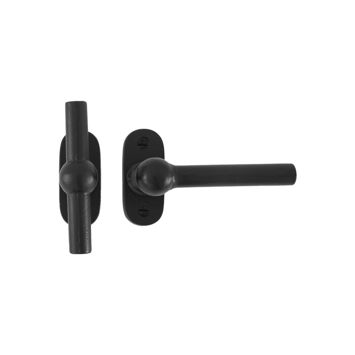 Dauby Pair of black door handles BECDF "T+L"/ PBTC 1 BLACK (N)