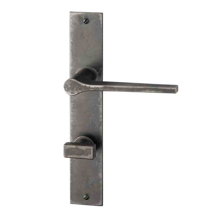 HALCO HALCÖ deurklinken Saalbach op schild - Ruw staal