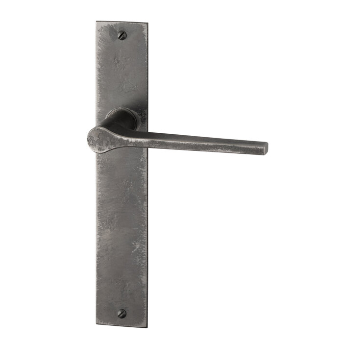 HALCO Poignées de porte HALCÖ Saalbach sur bouclier - Acier brut