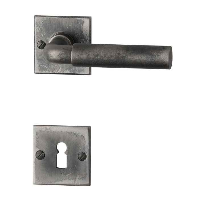 HALCO HALCÖ door handles Stubai on a square rosette - Raw steel