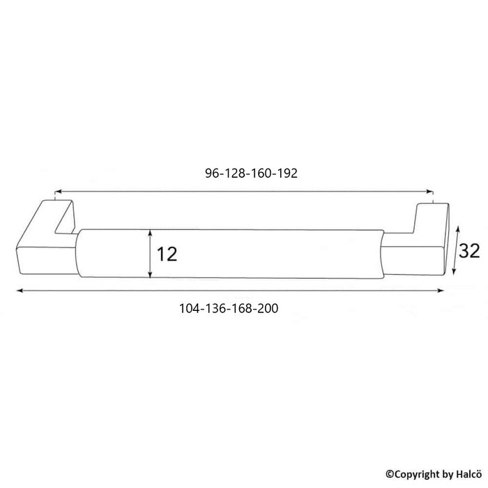 HALCO HALCÖ furniture handle Zermatt - Raw steel