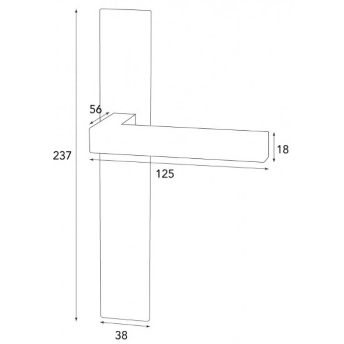 HALCO HALCÖ door handles ISCHGL on plate - visible screwing - Black steel