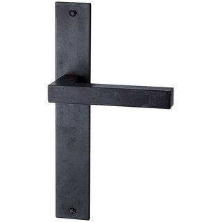 HALCO HALCÖ door handles ISCHGL on plate - Black steel