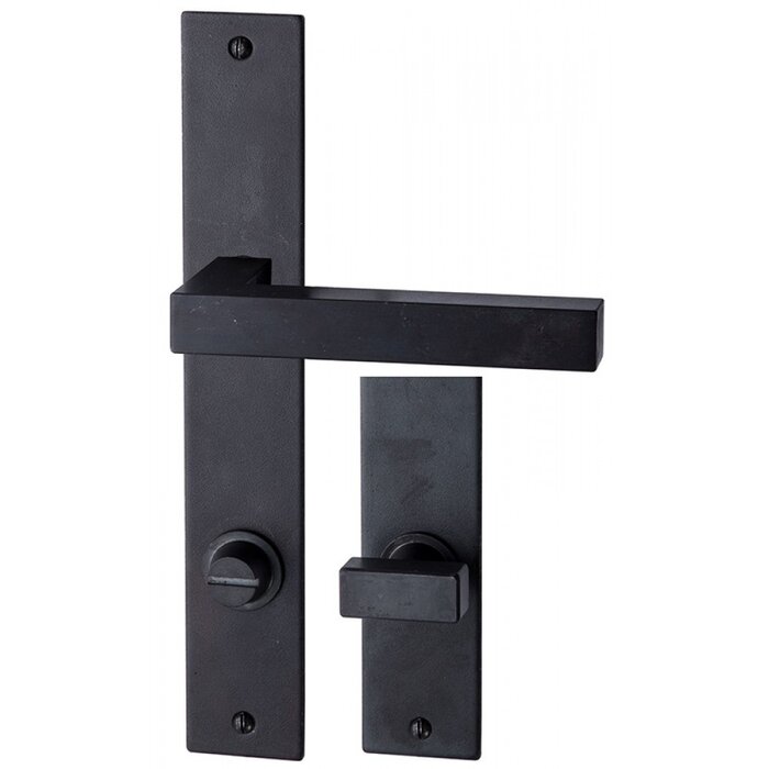 HALCO Poignées de porte HALCÖ ISCHGL sur plaque - vissage apparent - Acier noir