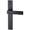 HALCO HALCÖ door handles LECH on plate - Black steel