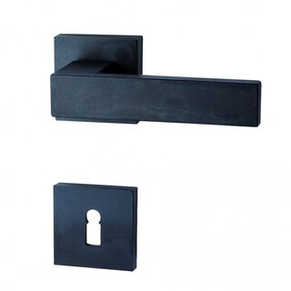 HALCO HALCÖ door handles LECH - spring-loaded - Black steel