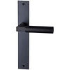 HALCO HALCÖ door handles ZERMATT on plate - Black steel