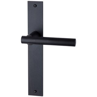 HALCO HALCÖ door handles FÜGEN on plate - Black steel