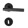 HALCO HALCÖ door handles FÜGEN - Round sprung - Black steel
