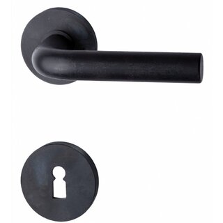 HALCO HALCÖ door handles SÖLDEN - Round sprung - Black steel