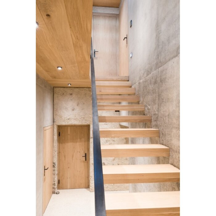 HALCO HALCÖ door handles DAVOS on plate - visible screwing - Black steel