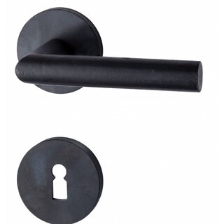 HALCO HALCÖ door handles DAVOS - Round sprung - Black steel
