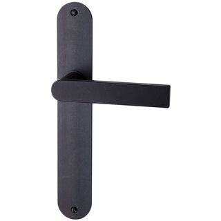HALCO HALCÖ door handles KITZBÜHEL on plate - Black steel