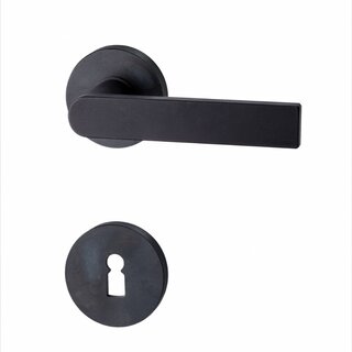 HALCO HALCÖ door handles KITZBÜHEL - Round sprung - Black steel