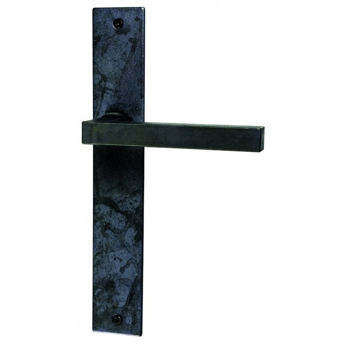 HALCO Poignées de porte HALCÖ FISS sur plaque - vissage apparent - Acier noir