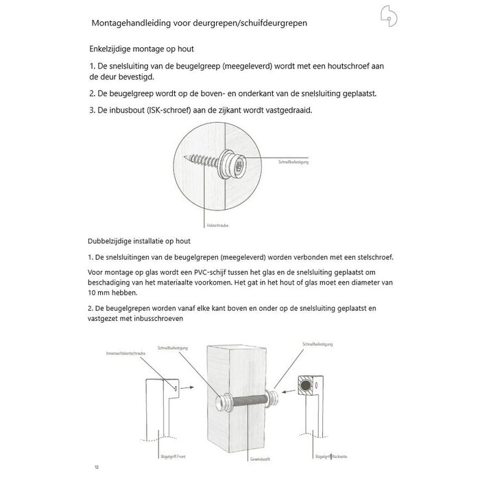 HALCO HALCÖ deurgreep  ISCHGL/LECH - Zwart staal