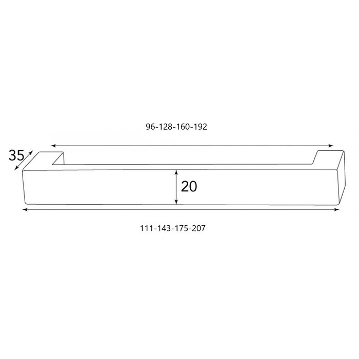 HALCO HALCÖ furniture handle LECH - black steel