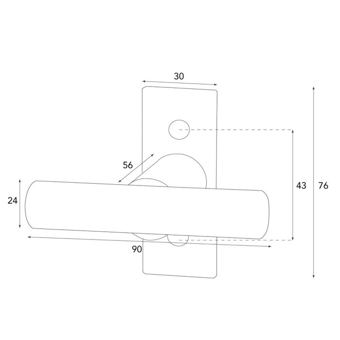 HALCO HALCÖ Window handle turn-tilt FÜGEN -T- Visibly screwed - Black steel