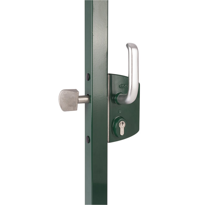 LOCINOX Opbouw schuifpoortslot LSKZ80U2LVSZS voor vierkant profiel - 80 mm