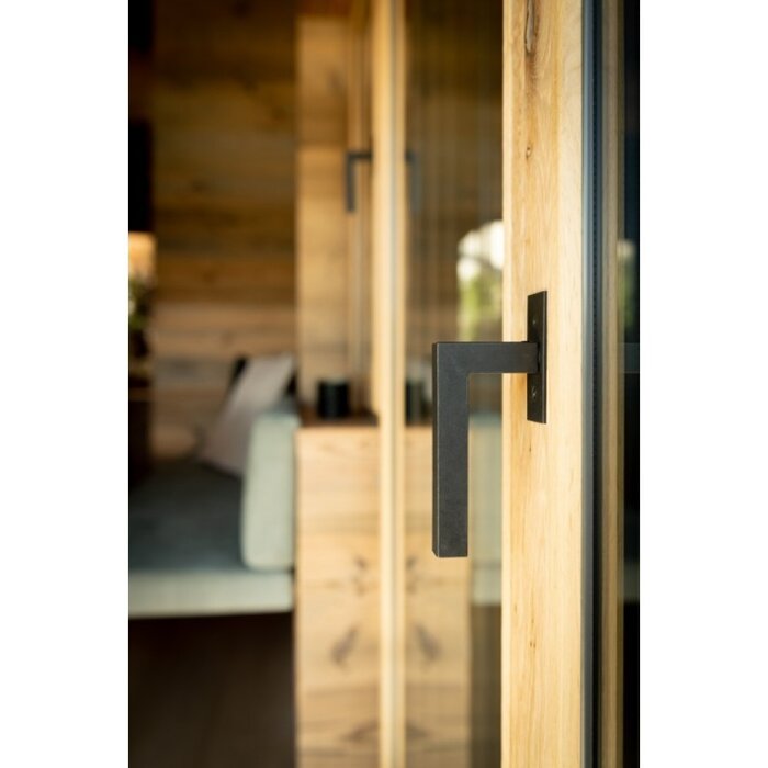 HALCO HALCÖ Window handle turn-tilt ISCHGL -L- Visibly screwed - Black steel