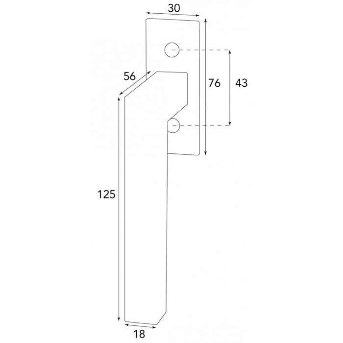 HALCO HALCÖ Window handle turn-tilt ISCHGL -L- Visibly screwed - Black steel
